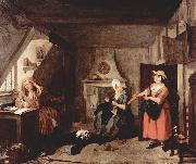 William Hogarth Der gepeinigte Poet oil